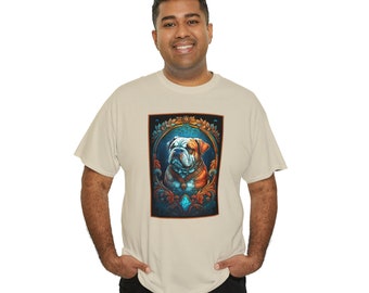 English Bulldog TShirt, Bulldog Lover Shirt for Women, English Bulldog Gift, Bulldog Art, Bulldog Mom, Bulldog Dog T-Shirt, Bulldog Shirt