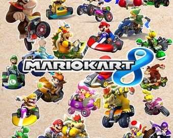 Mario Kart 8 Stickers - Choose Your Favorite Characters - Durable Waterproof Vinyl