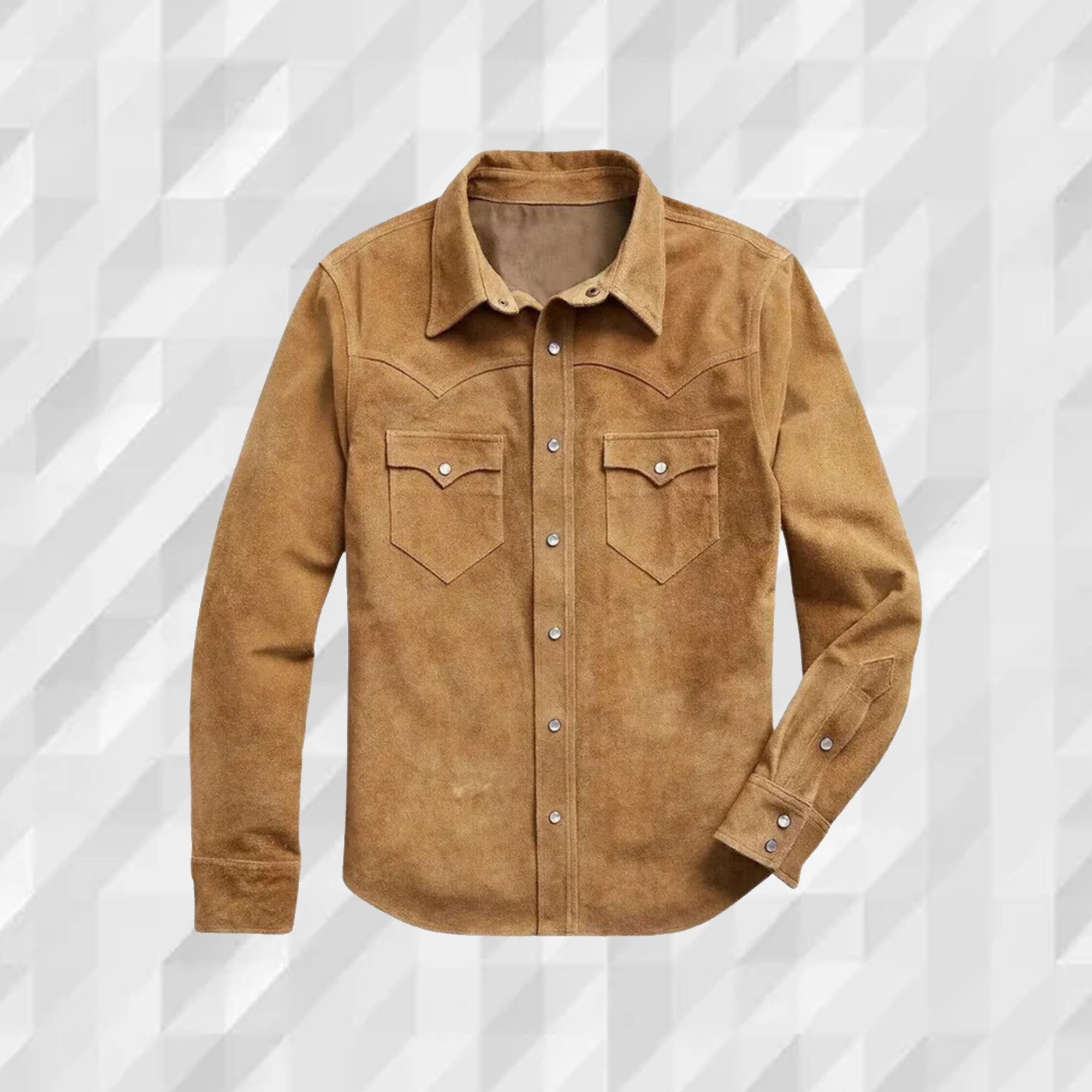 Buy Men Western Cowboy Style Suede Leather Shirt Premium Trucker Leather Shirt Shacket Handmade Western Suede Shirt Black Tan Brown Brown Online in India Etsy