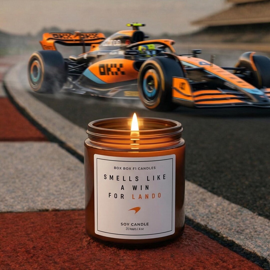 Lando Norris Candle | Mclaren F1 Fan Soy Candle | Race Day Victory ...