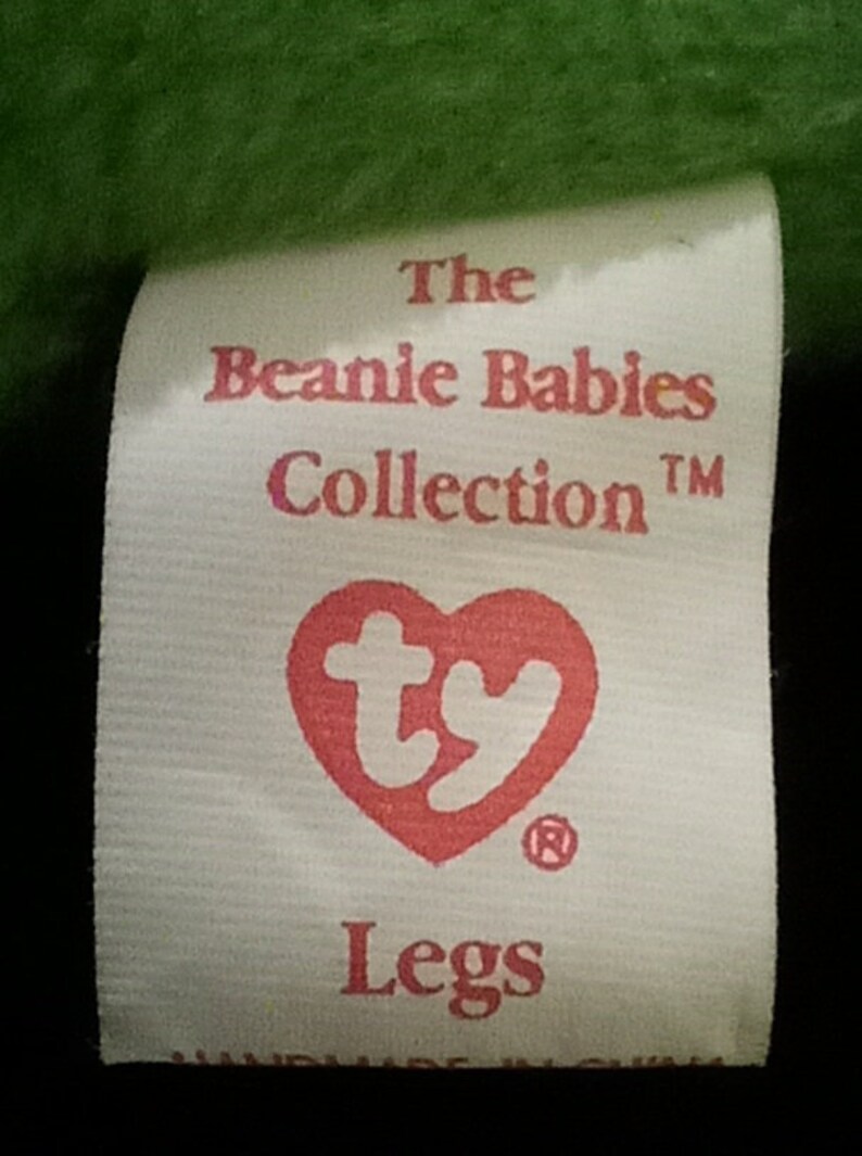 1993 Ty Beanie Baby Original 9 PVC Legs the Frog Etsy