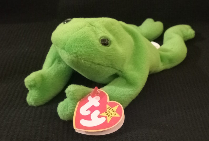 1993 Ty Beanie Baby Original 9 PVC Legs the Frog Etsy