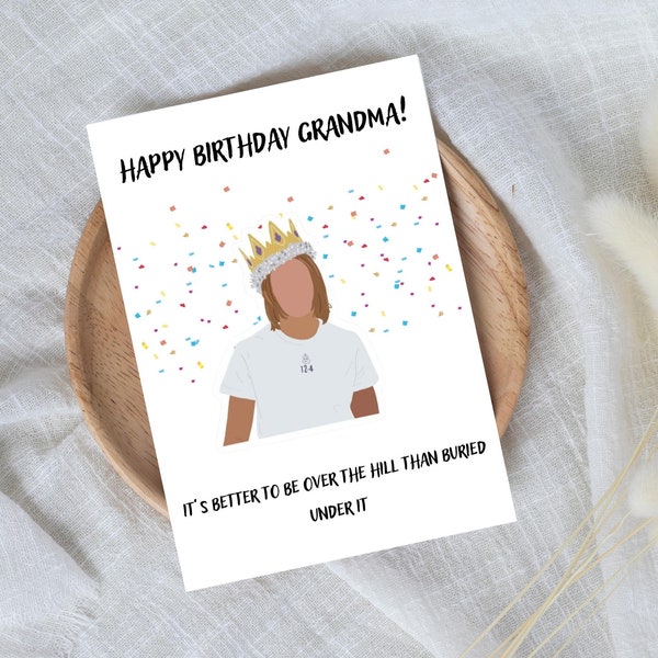 Feliz cumpleaños abuela amigos tarjeta, tarjeta verde Rachel, tarjeta de cumpleaños divertida, tarjeta de cumpleaños de amigos, tarjeta de amigos