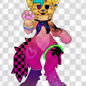Furry / Anthro Scene Sparkledog Adoptable | Buyer Gets Full Rights | One of a kind