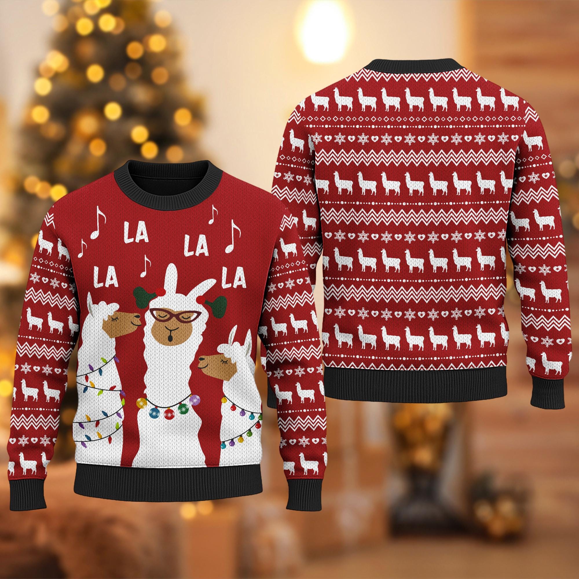Clothing Mens Llama Christmas Sweater Llama Christmas Sweater