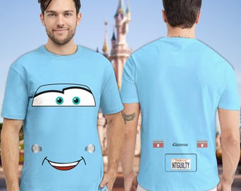 Sally Blue Car 3D Costume Shirt, Halloween Costume For Family Group T Shirt, Birthday Party Gift, Racing Car Shirt, Women Costume Cosplay