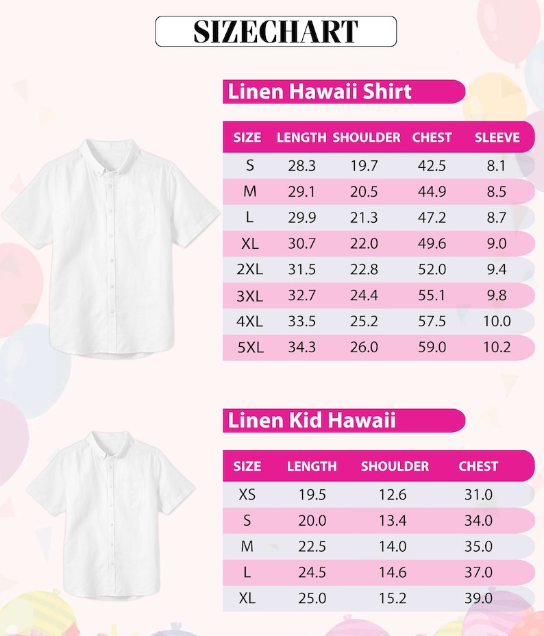 a shirt size chart for a child's shirt