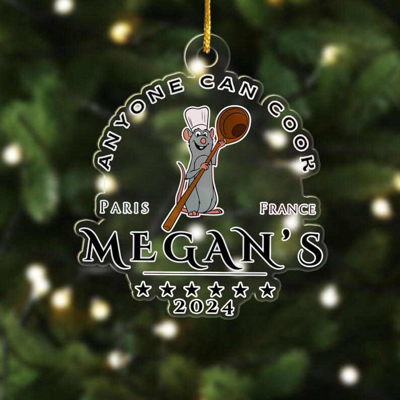 Anyone Can Cook Paris Restaurant Christmas Ornament, Ratatouille