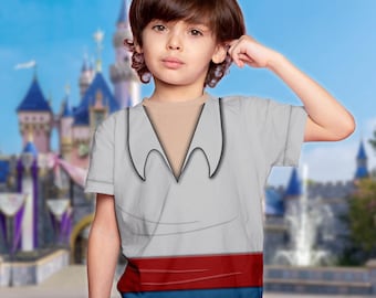 The Little Mermaid Halloween Costume 3D Shirt, Prince Eric Cosplay Costume Tee, Halloween Costume For Family Group T Shirt, Gift For Him
