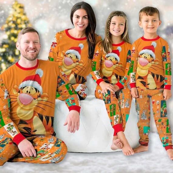 Tigger Christmas Pajama Set Tigger Pyjamas Gift Winnie the Pooh Pajama Tigger Family Matching Outfit Magic Kingdom Christmas Shirt Etsy