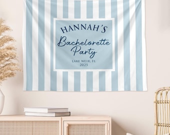 Personalized Coastal Bachelorette Backdrop, Beach Bachelorette Party Banner, Beach Coastal Backdrop Banner, Custom Party Favors Decorations
