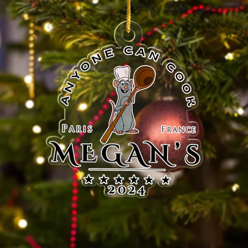 Anyone Can Cook Paris Restaurant Christmas Ornament, Ratatouille