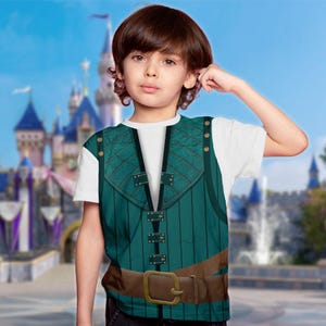 Flynn Rider Costume Cosplay 3D T-Shirt, Tangled Costume, Rapunzel Halloween Costume For Family Group T Shirt, Men Suit Cosplay Tee
