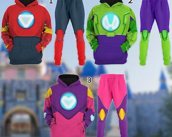 Iron Man Ironheart Hulk Costume Hoodie, Iron Man And His Amazing Friends Sweatshirt, Characters Cosplay Tee, Halloween All Over Print Tee