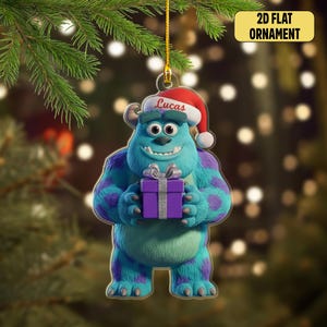 Personalized Disney Sulley Ornament, Monster Inc Christmas Ornament, Customized Disney 2025 Christmas Tree Decor Gift For Kid