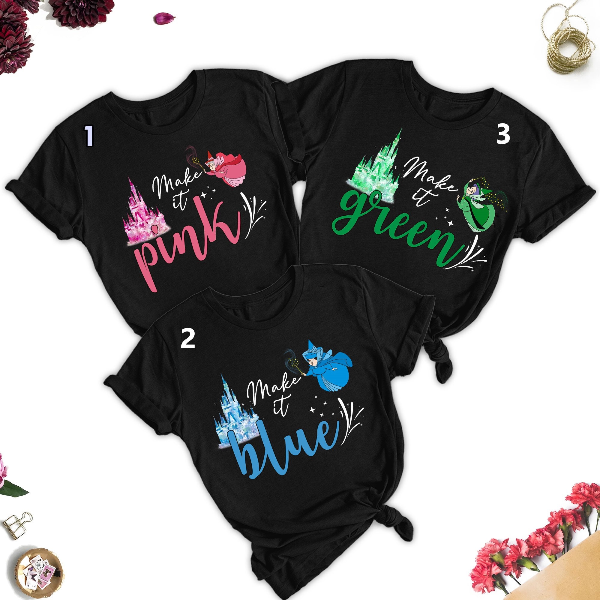 Discover Fairytale T Shirt, Make It Pink Shirt, Make It Blue Shirt, Make It Green Shirt, Fairy Group Matching Shirt, Princess Family Matching Tee RE