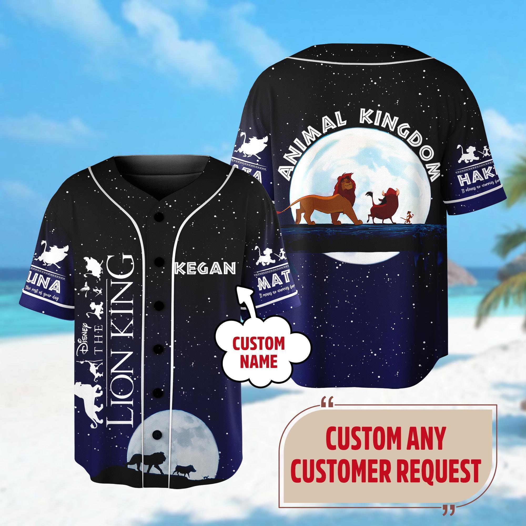 Custom Disney Lion King Basketball Jersey, Scar Mufasa Simba Baseball  Jersey, Lion King Birthday Gift For Family, Magic Kingdom Baseball