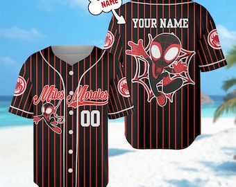 Custom Spidey and His Amazing Friends Baseball Jersey, Miles Morales Baseball Jersey, Spiderman Baseball Team Outfit, Gift for Spider Fan
