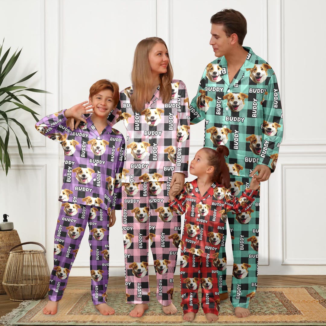 Custom Dog/cat Photo Pajamas Set, Custom Face Pajamas, Custom Photo ...