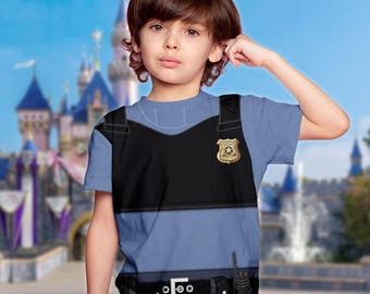 Zootopia Police Rabbit Halloween Costume 3D Shirt, Judy Hopps Policewoman Cosplay Custome For Halloween, Animated Shirt
