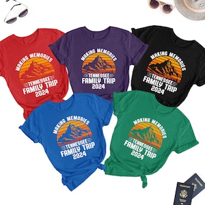 Personalized Mountain Trip Matching Family Shirt, Custom Mountain Vacation Shirt, Hiking Family Trip Matching Tee, Mountain Camping Hoodie