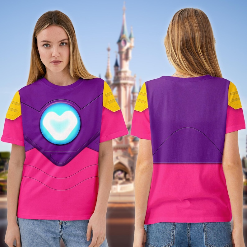Marvel Iron Man and His Amazing Friends Costume T-shirt, Iron Heart Junior Disney Cosplay Costume, Halloween Costume Tee, Disneyland Outfit image 2