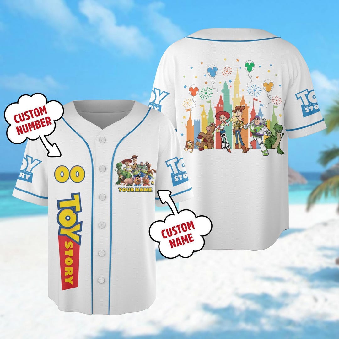 Custom DN Toy Story Baseball Jersey, Sheriff Woody Buzz Lightyear ...