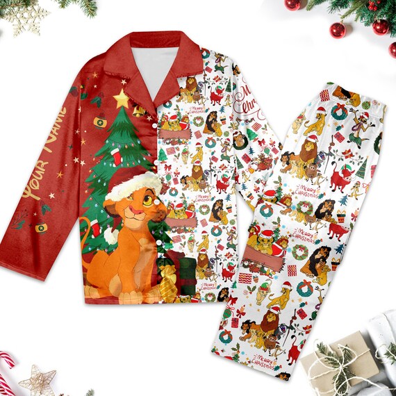 Custom the Lion King Pajamas the Lion King Christmas Pajama Set Women Simba Family Matching Shirt Xmas Party Magic Kingdom Gift Etsy