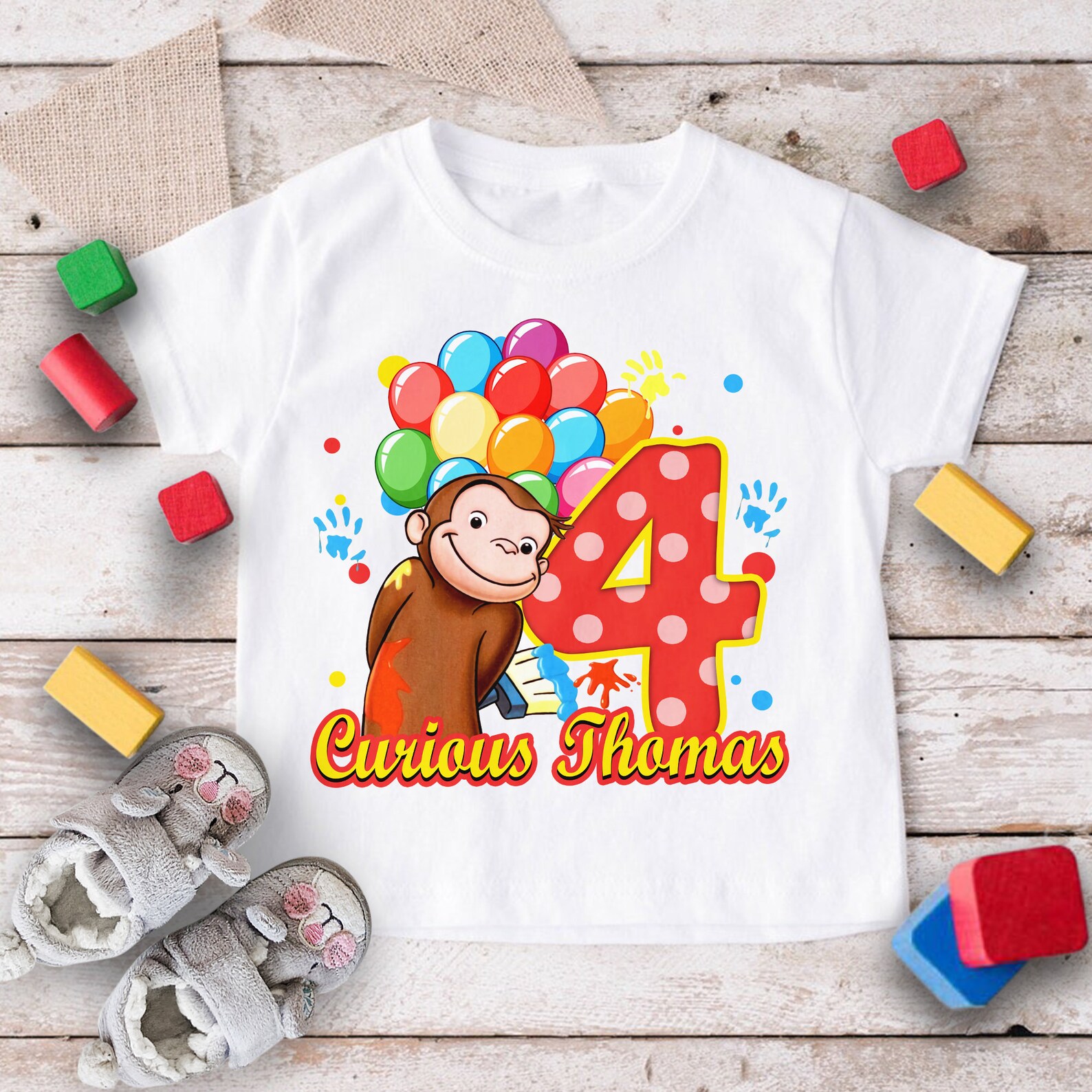 Personalized Monkey Birthday Shirt