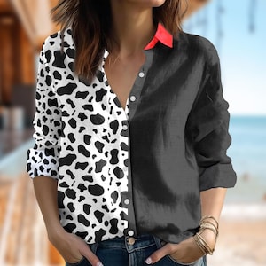 Disney 101 Dalmatians Shirt, Animated 101 Dalmatians Long Sleeve Shirt, Cartoon Women Blouses Shirt, Magic Kingdom Family Trip Gift