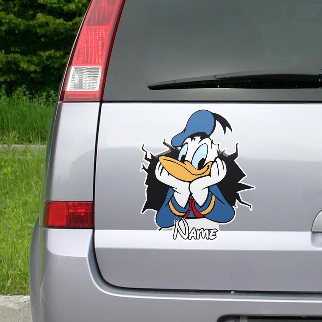 Personalized Disney Donald Duck Car Stickers, Disney Car Decal, Disney ...