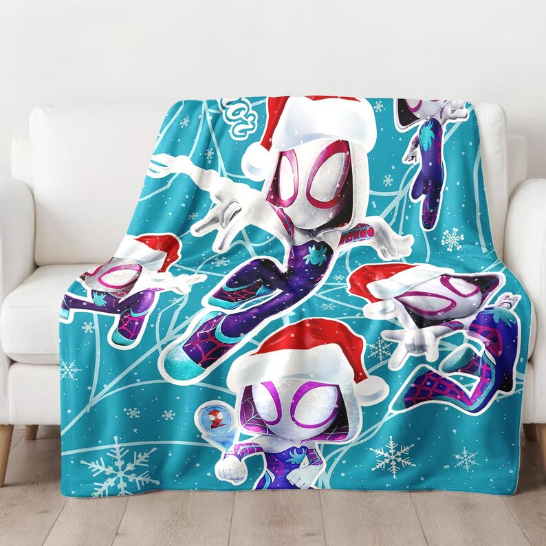 Personalized Spidey and His Amazing Friends Xmas Blanket, Superhero