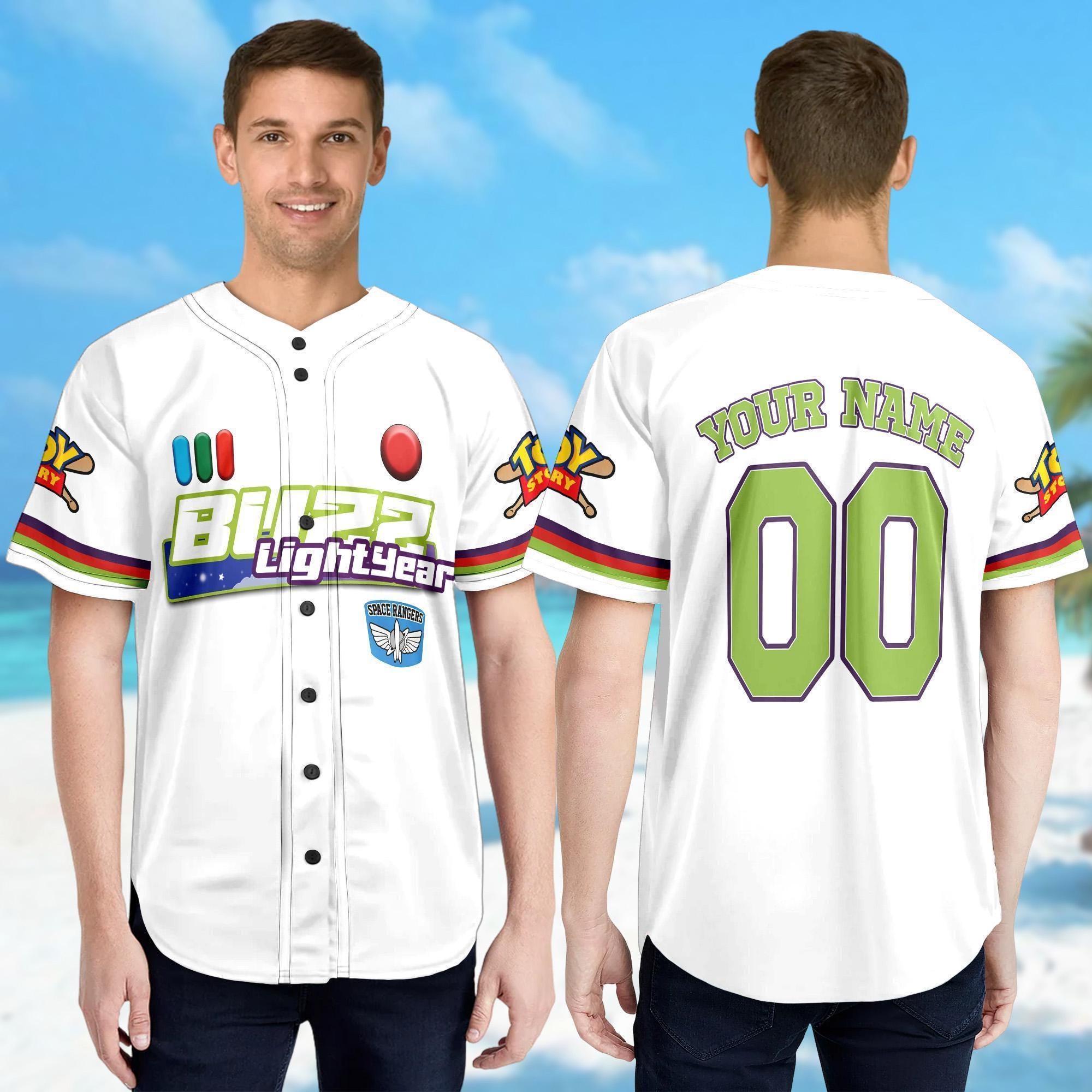 Personalized Toy Story Buzz Lightyear Baseball Jersey, Custom Name and ...