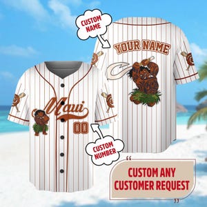 Personalized Disney Moana Maui Baseball Jersey, Custom Name Kid Adult Shirt, Magic Kingdom Trip Baseball Jersey Outfit, Birthday Boy Gift