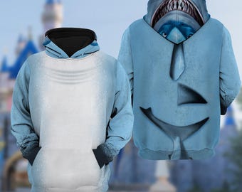 DN Bruce Shark Costume T-Shirt, Finding Nemo Halloween Cosplay Tee, DN Cosplay Costume Tee, Bruce Cartoon All Over Print Shirt