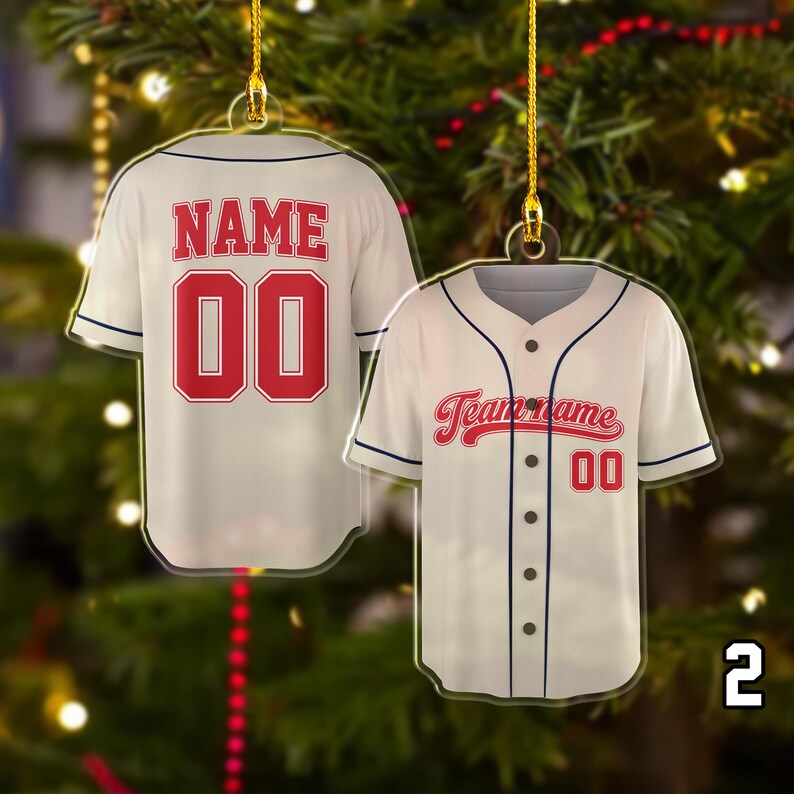 Personalized Baseball Team Ornament, Baseball Picture Ornament, Custom