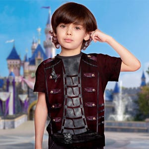 Camiseta 3D de disfraz de Capitán Malvado con Garfio para cosplay, camiseta de disfraz de Halloween de película de supervillanos para niños, camiseta a juego para grupo con estampado 3D. imagen 1