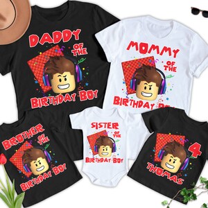 Roblox Birthday T-Shirt, Buy Matching Family Tees Online