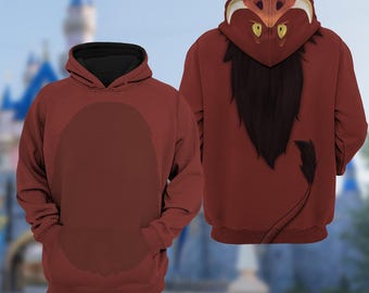 Disney Pumbaa Wild Boar Costume Hoodie, Pumbaa Lion King Cosplay Costume Shirt, The Lion King Cosplay Tee, Halloween All Over Print Tee
