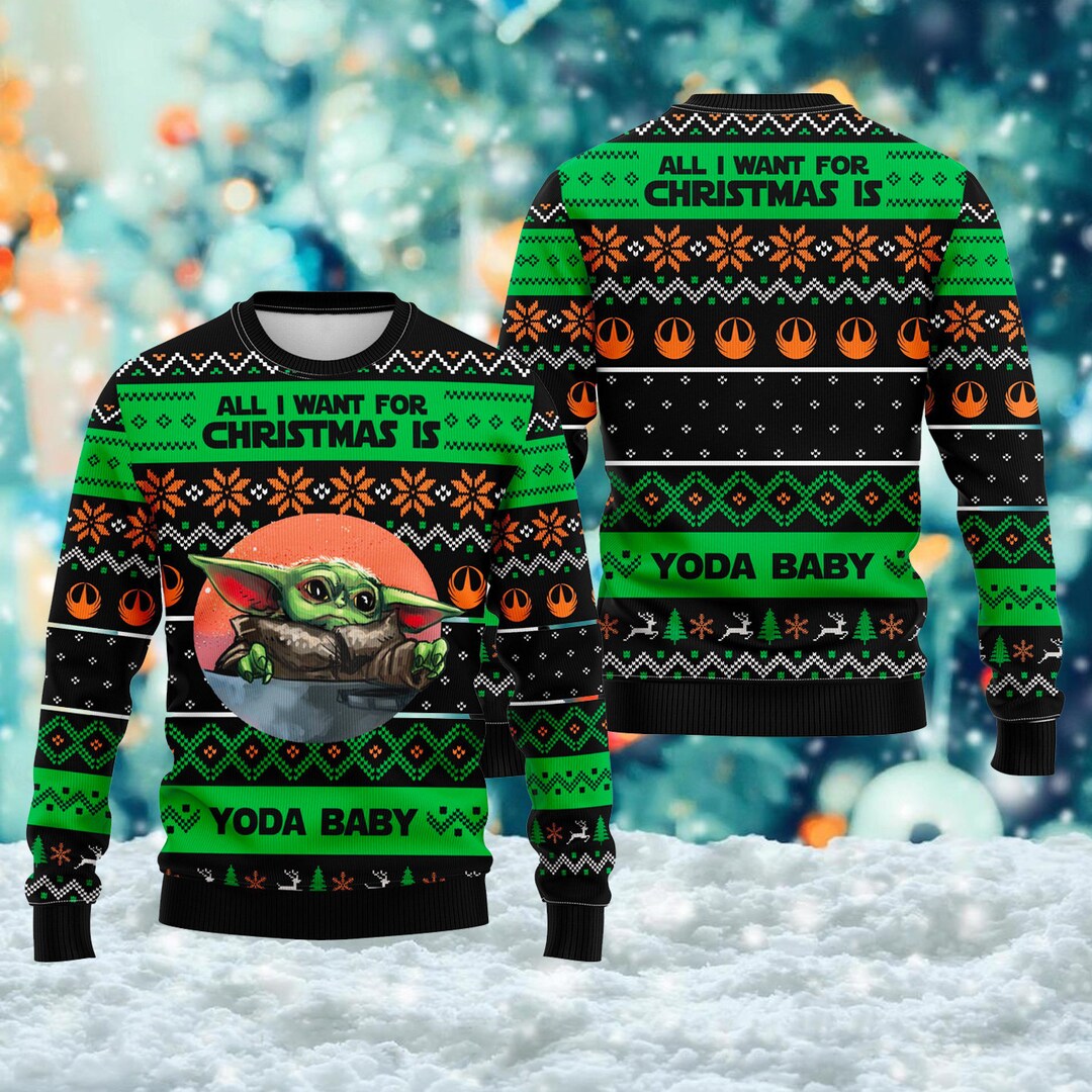 All Want Baby Ugly Christmas Sweater Cute Baby Ugly Xmas Etsy