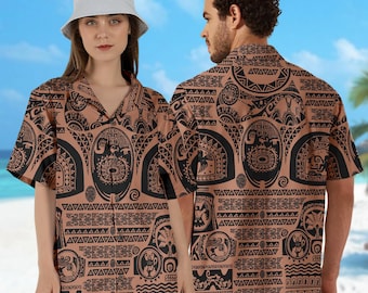 Tattoos 3D Hawaiian Shirt, I Know It's A Lot Hawaiian T Shirt, Moana Movie Character Summer Vibe Tee, Maui Tattoos Hawaii Shirt