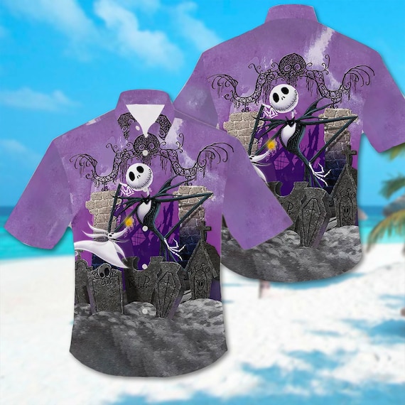 Jack Skellington Purple Hawaiian Shirt, the Nightmare Before