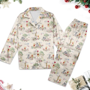 Winnie The Pooh Pajamas, Tigger Piglet Eeyore Pajamas Set, Animated Cartoon Button Down T-Shirt, Magic Kingdom Party Gift