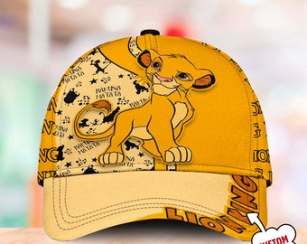 The King Of Jungle Character Classic Cap, Lion The King Of The Proud Rock Animated Movie Character Baseball Cap, Gift For Kid And Adult