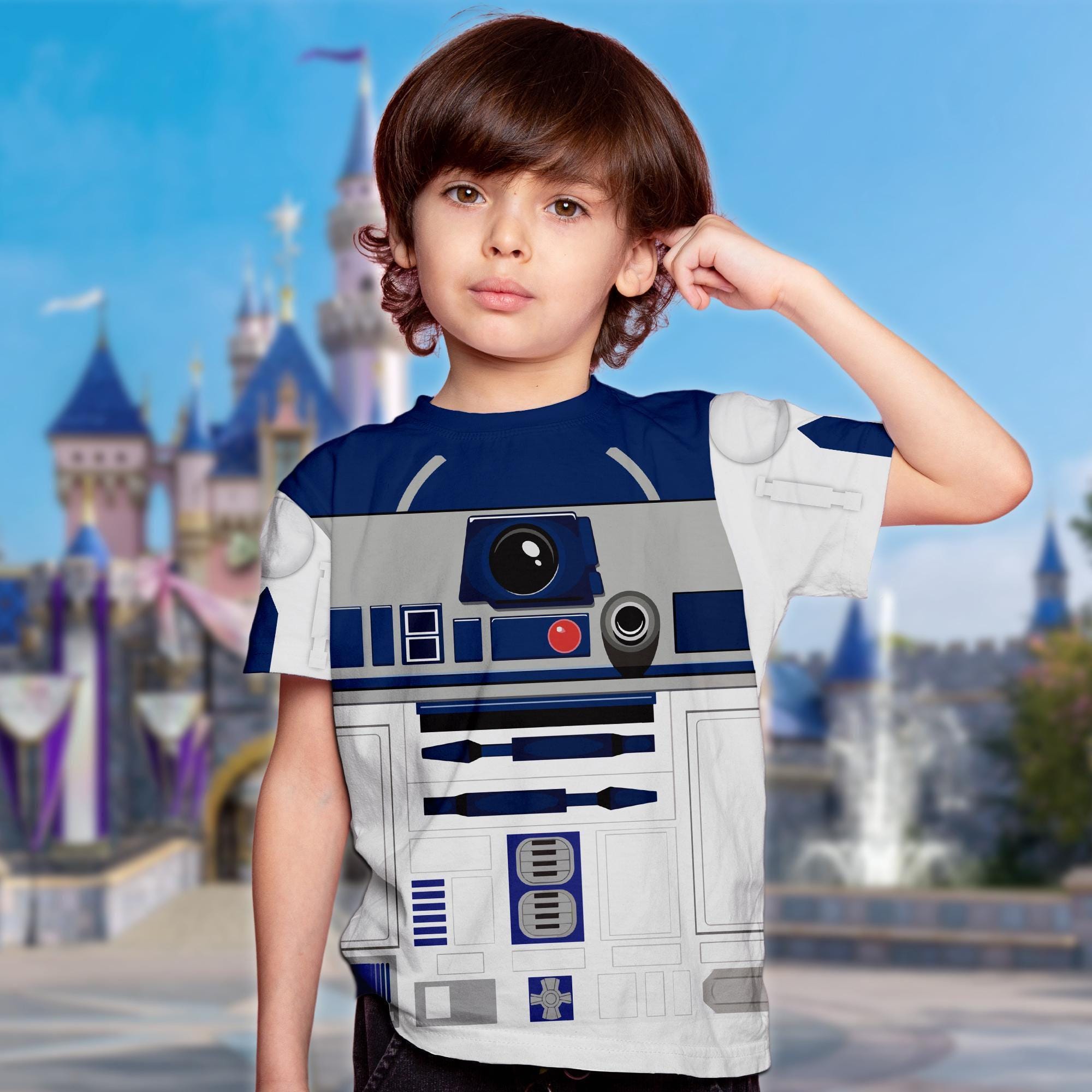R2- D2 Robot Starwars Galaxy Edge's Characters Costume Men 3D