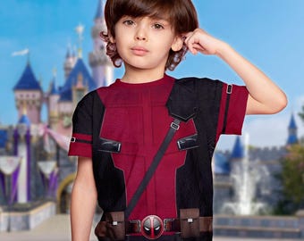 Deadpool 3D Costume Hoodie, Anti Hero Character Cosplay Costume Hoodie, Halloween 3D Cosplay Outfit, Movie Character All Over Print Shirt