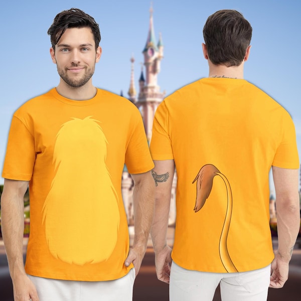 DN Simba Lion Costume T-Shirt, Simba Lion King Cosplay Costume Shirt, The Lion King Cosplay Tee, Halloween All Over Print Tee