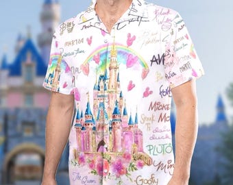 Magic Kingdom Park Hawaii Shirt, Castle Button Up Shirt, Magic Kingdom Hawaiian Shirt, Funny Shirt Gift, Castle 3D All Over Print Shirt