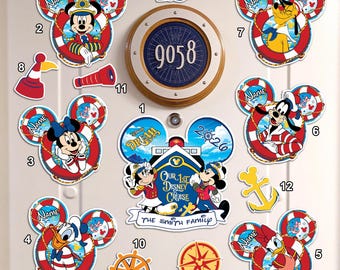 Custom Our 1st DN Cruise Magnet, Mickey & Friends Toy Story Princess Stitch DN Cruise Line Magnet, Family 1st Cruise Vacation Magnet