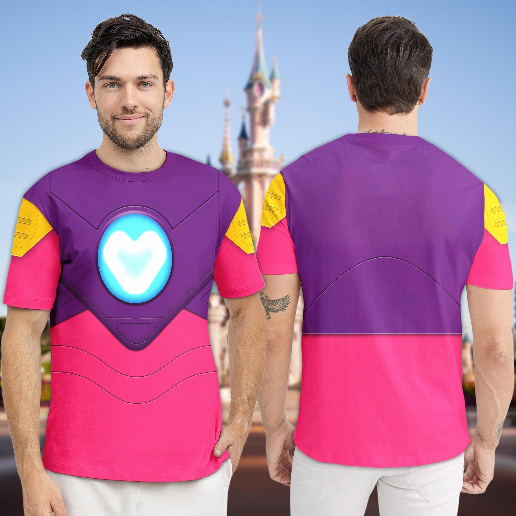 Tshirt Marvel Homme T-shirt Femme Marvel Hero Heart - Design Blanc Et Bleu T -shirt Design Comics